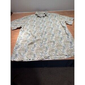 Jimmy Buffett Margaritaville Men’s Silk Linen Blend Hawaiian Shirt Size XL